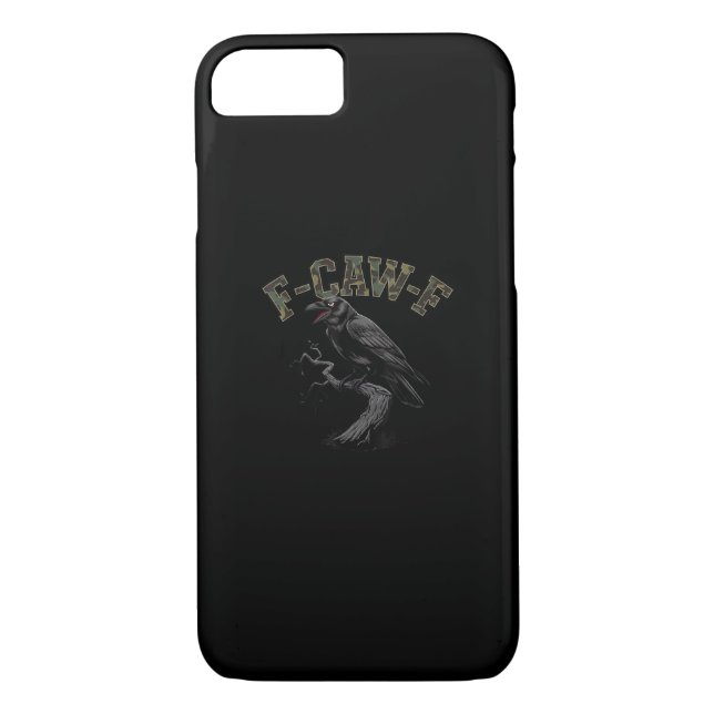 Crow F-Caw-F Funny Bird Case-Mate iPhone Hülle (Rückseite)
