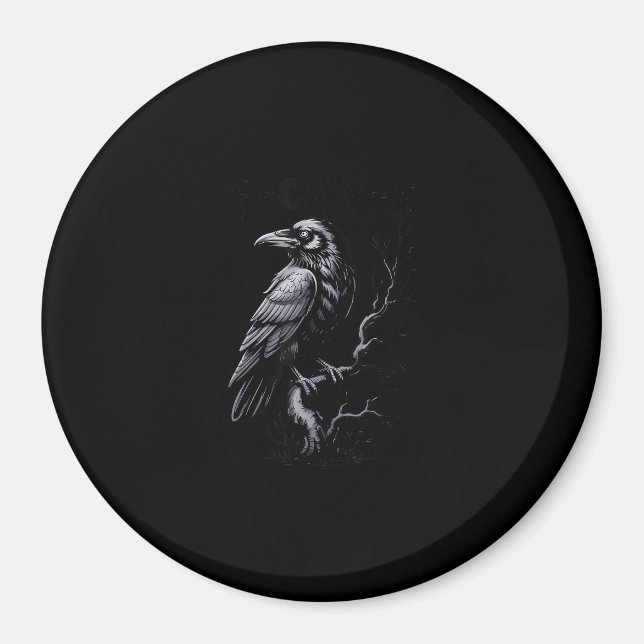 Crow, F-Caw-F Funny Bird Classic Cool Magnet (Vorne)