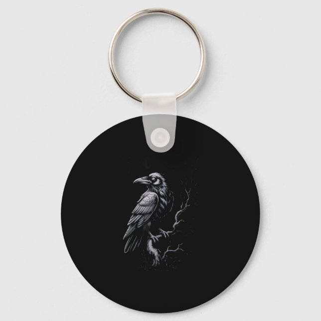 Crow, F-Caw-F Funny Bird Classic Cool Schlüsselanhänger (Vorderseite)