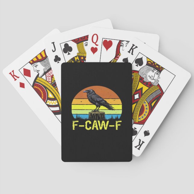 Crow F-Caw-F Funny Bird Classic Minimal Clean Spielkarten (Rückseite)