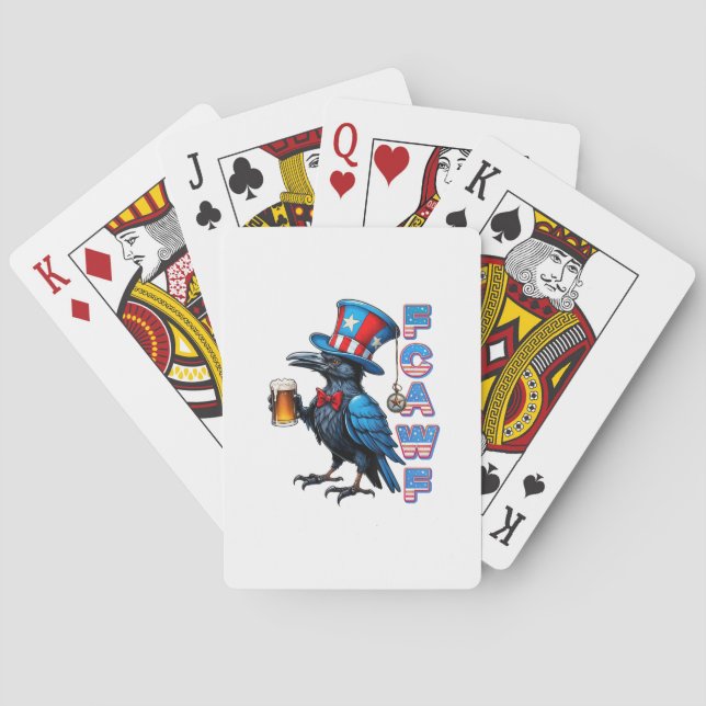 Crow, F-Caw-F Funny Bird Creative Casual Spielkarten (Rückseite)