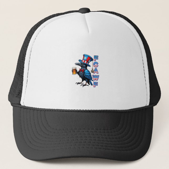 Crow, F-Caw-F Funny Bird Creative Casual Truckerkappe (Vorderseite)