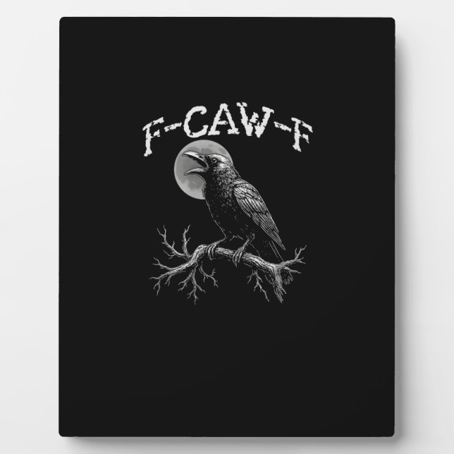 Crow F-Caw-F Funny Bird Crow Humor Tri-blend Trend Fotoplatte (Vorderseite)