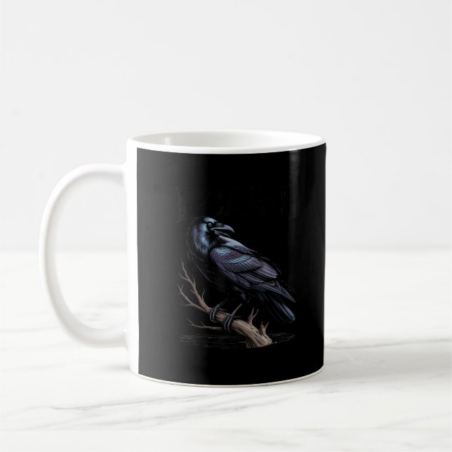 Crow, F-Caw-F Funny Bird Funny Quote Kaffeetasse (Links)