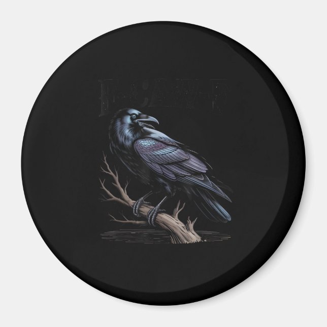 Crow, F-Caw-F Funny Bird Funny Quote Magnet (Vorne)