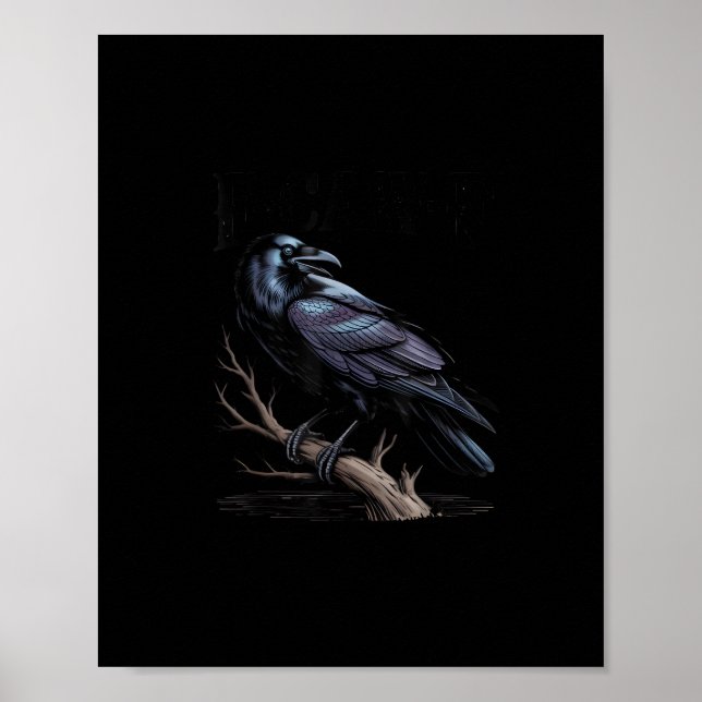 Crow, F-Caw-F Funny Bird Funny Quote Poster (Vorne)