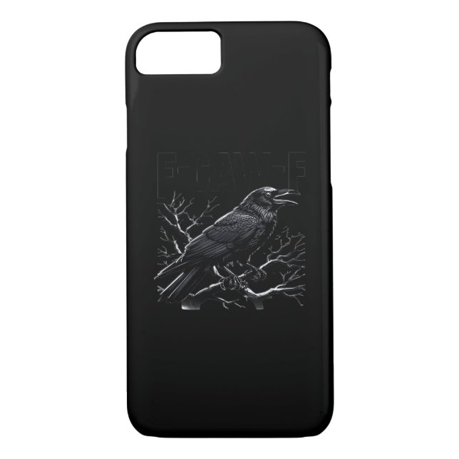 Crow, F-Caw-F Funny Bird Minimal Clean Case-Mate iPhone Hülle (Rückseite)