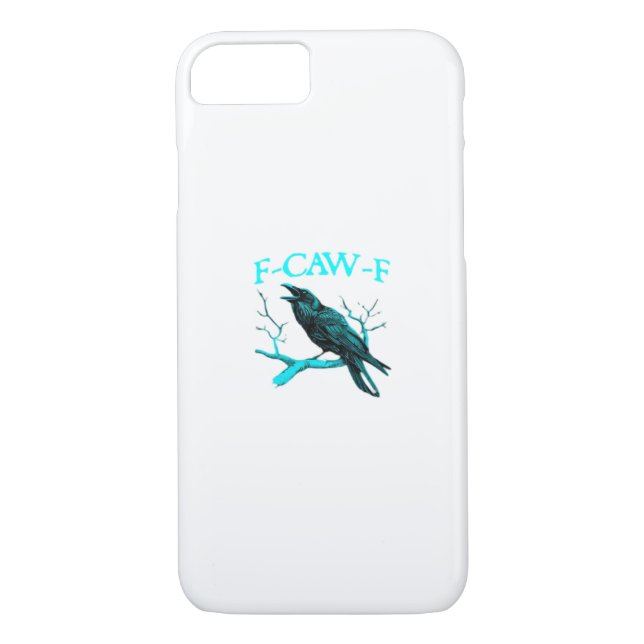 Crow F-Caw-F Funny Bird Retro Case-Mate iPhone Hülle (Rückseite)