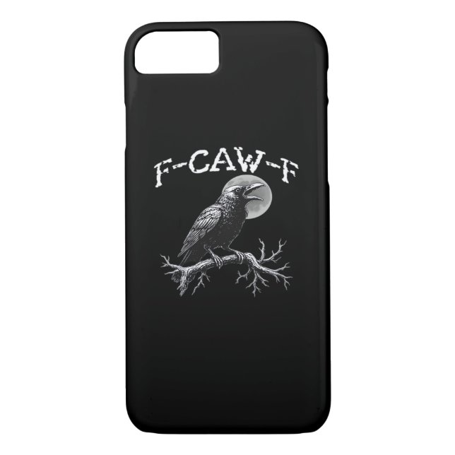 Crow F-Caw-F Funny Bird Retro Classic Case-Mate iPhone Hülle (Rückseite)