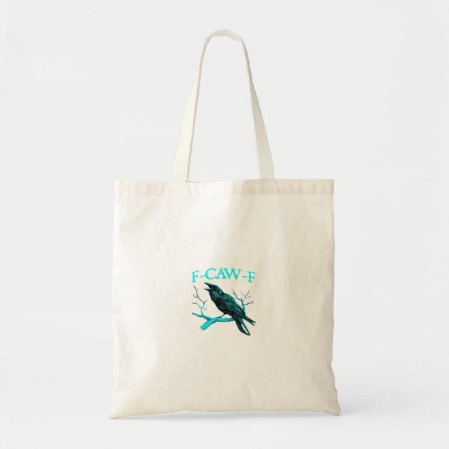 Crow F-Caw-F Funny Bird Retro Tragetasche (Vorne)
