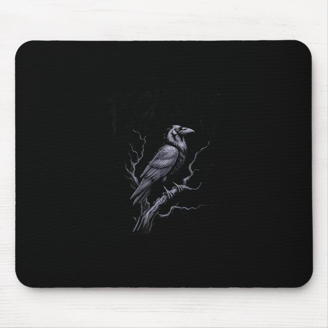 Crow F-Caw-F Funny Bird Saying Humor Meme Mousepad (Vorne)