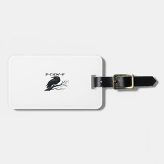 Crow F-Caw-F Funny Gothic Moon Bird Novelty Adult Gepäckanhänger