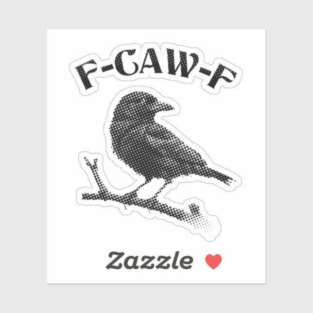 Crow F-CAW-F Halloween Aufkleber (Blatt)