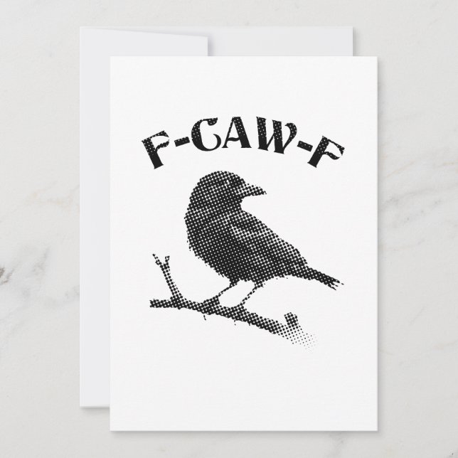 Crow F-CAW-F Halloween Einladung (Vorderseite)