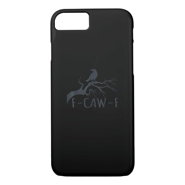 Crow F-Caw-F Retro Crow Case-Mate iPhone Hülle (Rückseite)