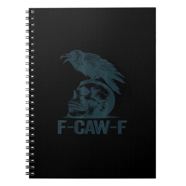 Crow F-Caw-F Retro Crow Lover Funny Notizblock (Vorderseite)