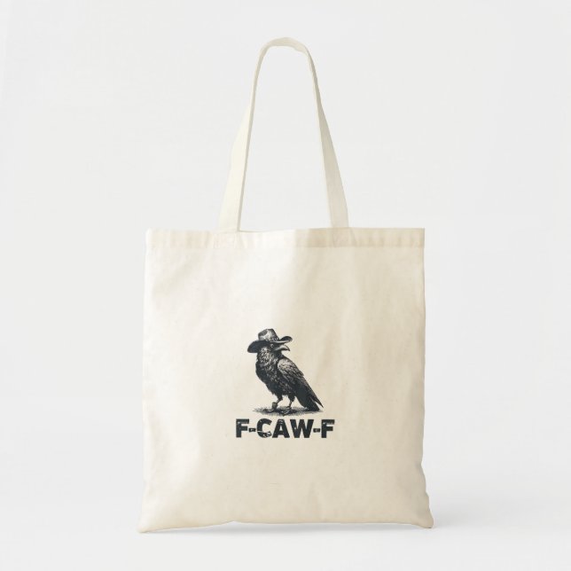 Crow F-Caw-F Retro Crow Lover Tragetasche (Vorne)
