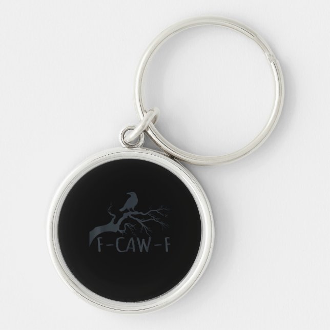 Crow F-Caw-F Retro Crow Schlüsselanhänger (Vorne)