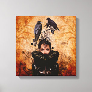 Crow-Frau in der Moderne Leinwanddruck