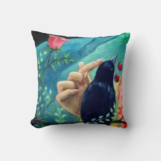 "Crow Gifts" wirbelkissen Kissen (Vorderseite)