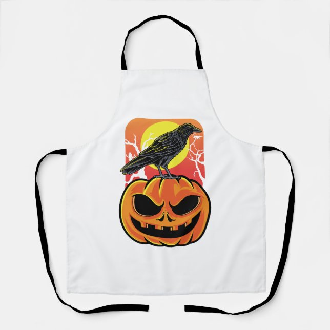 Crow Halloween Bird Watcher-Geschenk Schürze (Vorderseite)