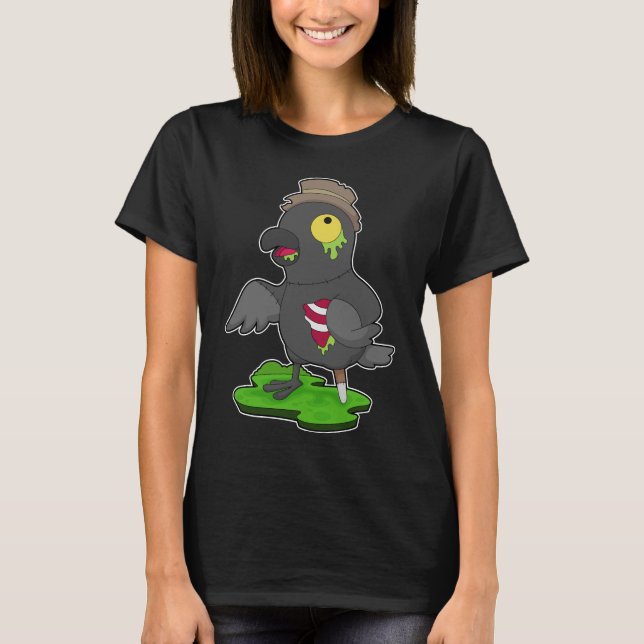 Crow Halloween Zombie T-Shirt (Vorderseite)