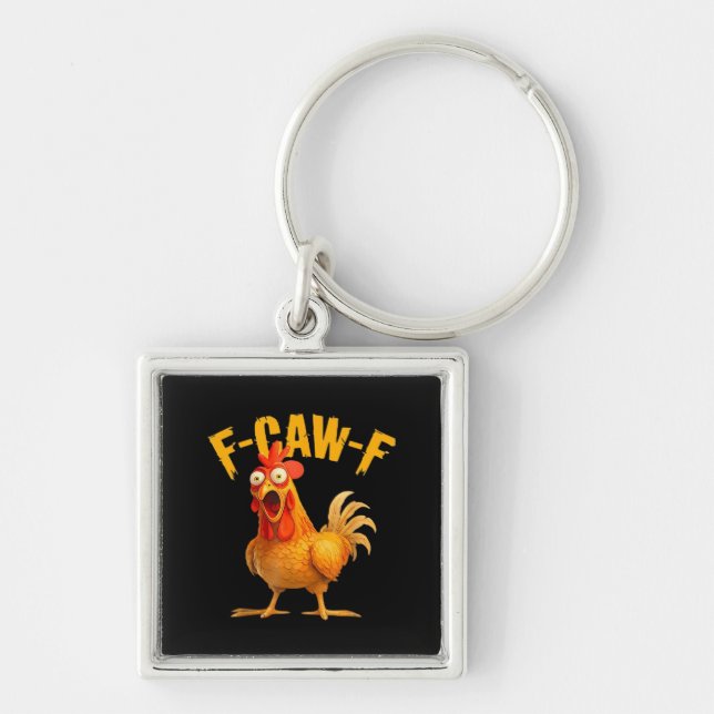 Crow Humor F-Caw-F Gothic Funny Retro Cool Schlüsselanhänger (Vorne)