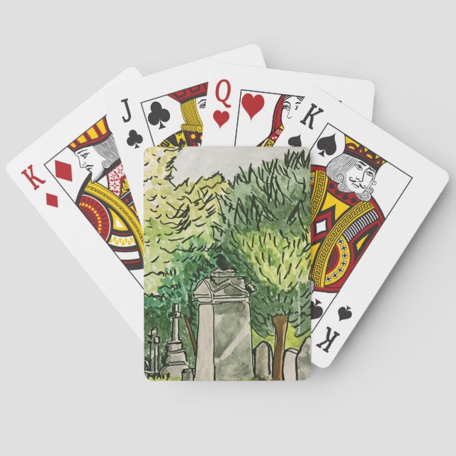 Crow im Friedhof, spielen Karten Spielkarten (Rückseite)