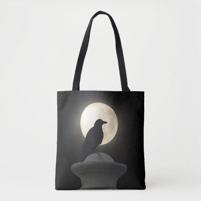 Crow im Glanz der MondTasche Tasche (Vorderseite)