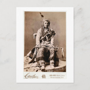 Crow Indian 1880 Antik Amerikanischer Ureinwohner Postkarte