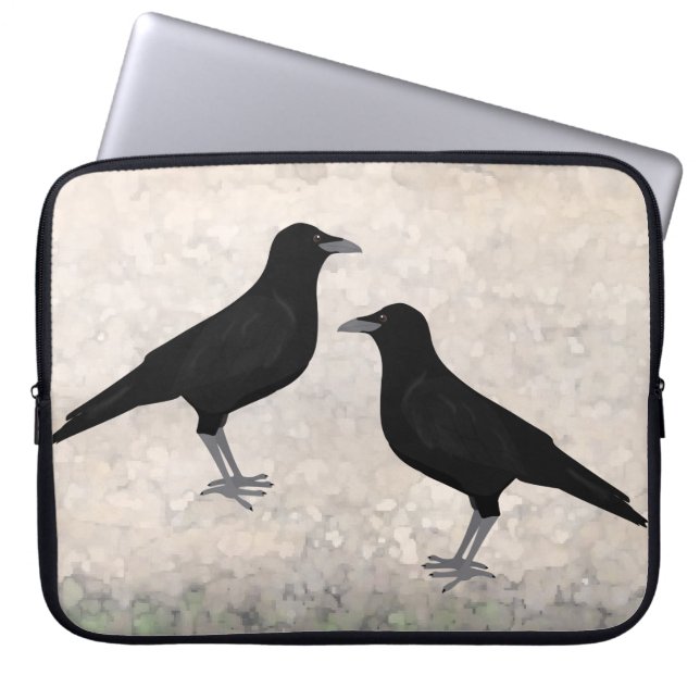 Crow Laptop Sleeve essen (Vorderseite)