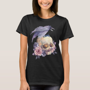 Crow Line Art Crows Raven Bird Ornithologin Birdw T-Shirt
