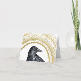 Crow Mandala Faltschachtel Karte