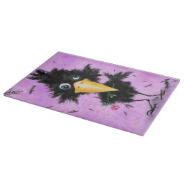 Crow mit Rose Funny Cutting Board Schneidebrett