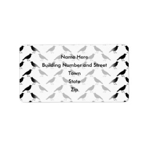 Crow-Muster. Adressaufkleber