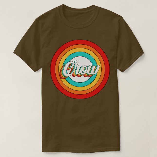 Crow Name Shirt Vintag Crow Circle (Design vorne)