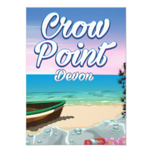 Crow Point, Devon Reiseplakat Fotodruck