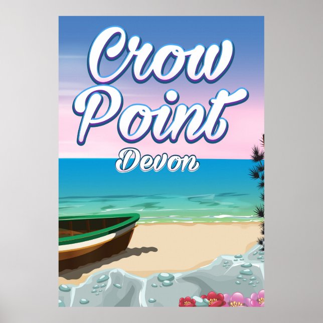 Crow Point, Devon Travel Poster (Vorne)