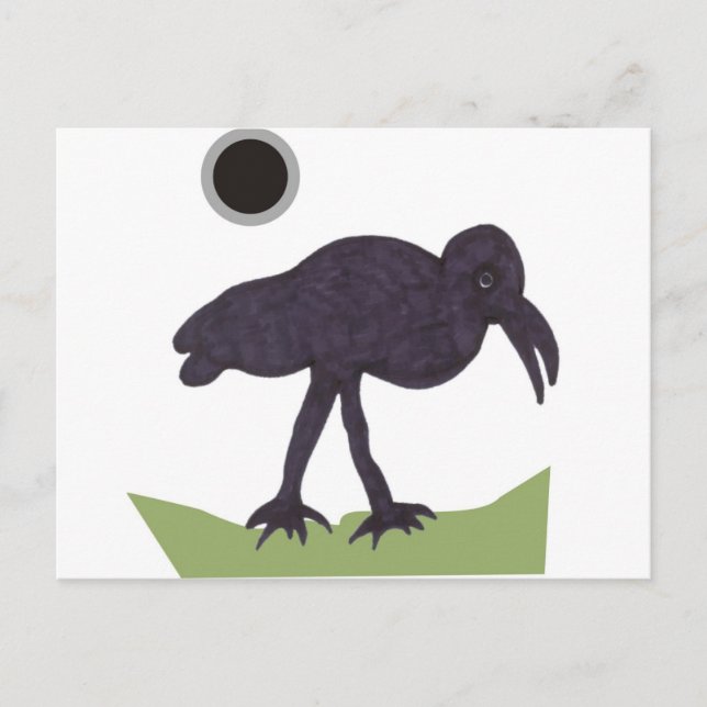 Crow Postkarte (Vorderseite)