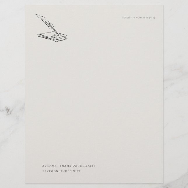 Crow-quilled page- Regency Correspondence Briefbogen (Vorderseite)