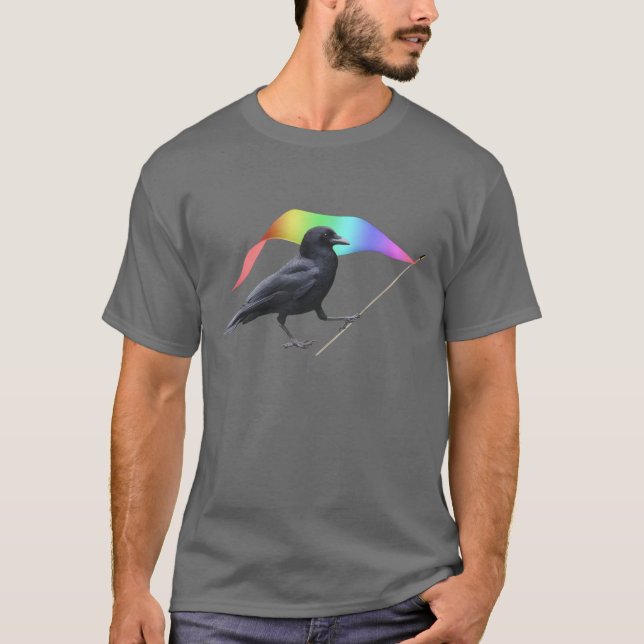 Crow Rainbow Flag T-shirt (Vorderseite)