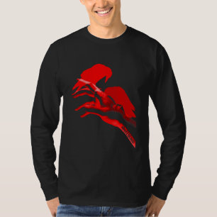 Crow Raven Black Red Fashion Designer T-Shirt