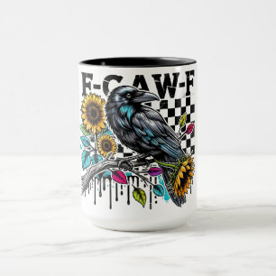 Crow Raven F-CAW-F Funny Halloween Tasse