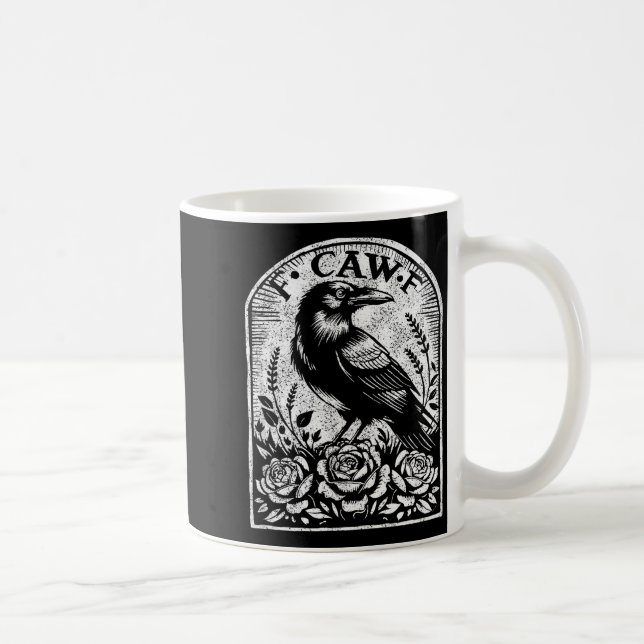 Crow Raven F Caw F  Kaffeetasse (Rechts)