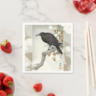 Crow Raven Koson Japanese Bird Serviette