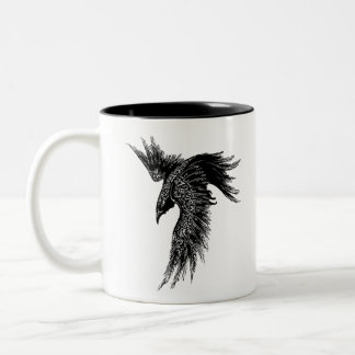 Crow Raven Norge Viking Symbol Zweifarbige Tasse