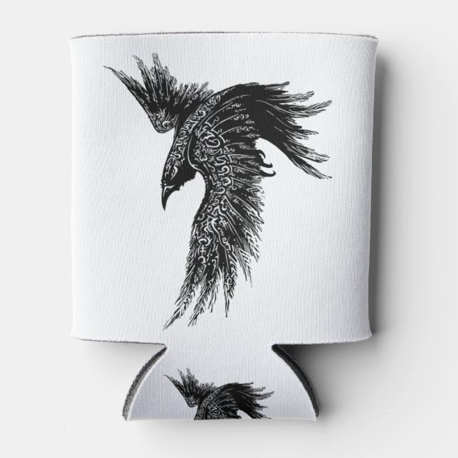 Crow Raven Norse Viking Symbol Dosenkühler (Vorderseite)