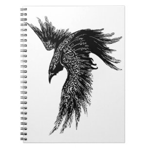 Crow Raven Norse Viking Symbol Notizblock