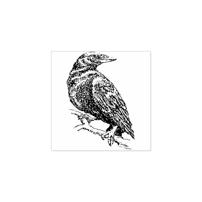 Crow Rubber-Briefmarke Gummistempel (Prägung)