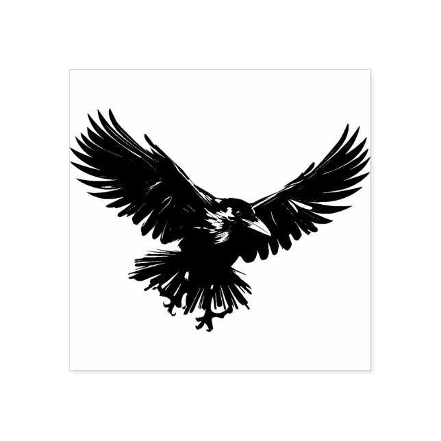 Crow Rubber-Briefmarke Gummistempel (Prägung)